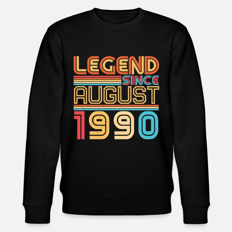 Millésime d’août 1990 - Sweat bio CHANGER Stanley/Stella Unisexe - noir