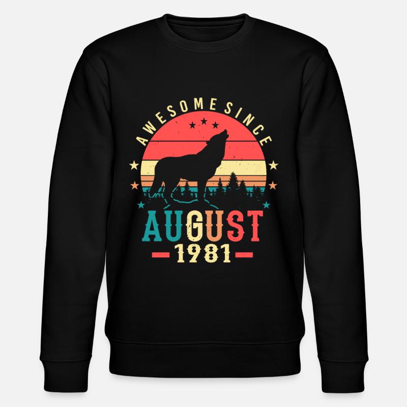 Geburtsmonat August 1981 - Stanley/Stella Unisex Bio-Sweatshirt CHANGER  - Schwarz