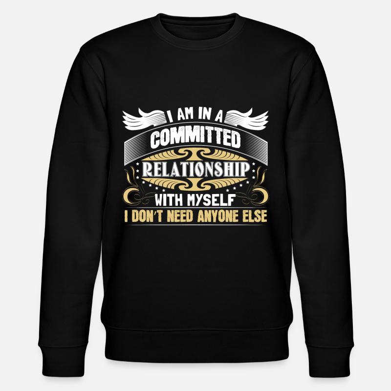 Single Solo Party Geschenkidee - Stanley/Stella Unisex Bio-Sweatshirt CHANGER  - Schwarz