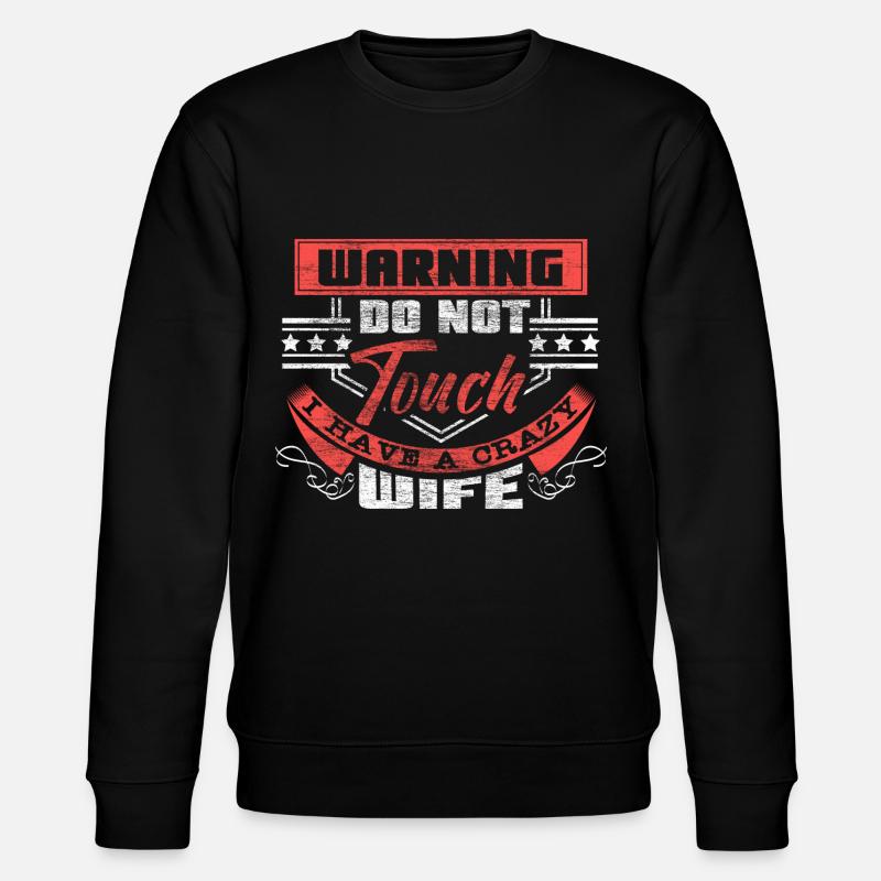 Ehe Verheiratet Ehering Geschenkidee - Stanley/Stella Unisex Bio-Sweatshirt CHANGER  - Schwarz