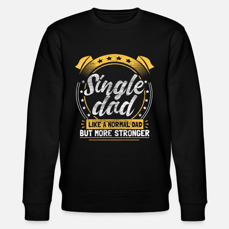 Alleinerziehender Vater Papi Kinder - Stanley/Stella Unisex Bio-Sweatshirt CHANGER  - Schwarz