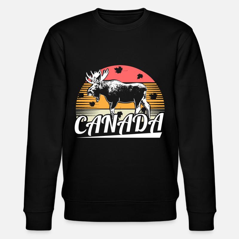 Canada Elk Nation - Stanley/Stella CHANGER Unisex Organic Sweatshirt - black
