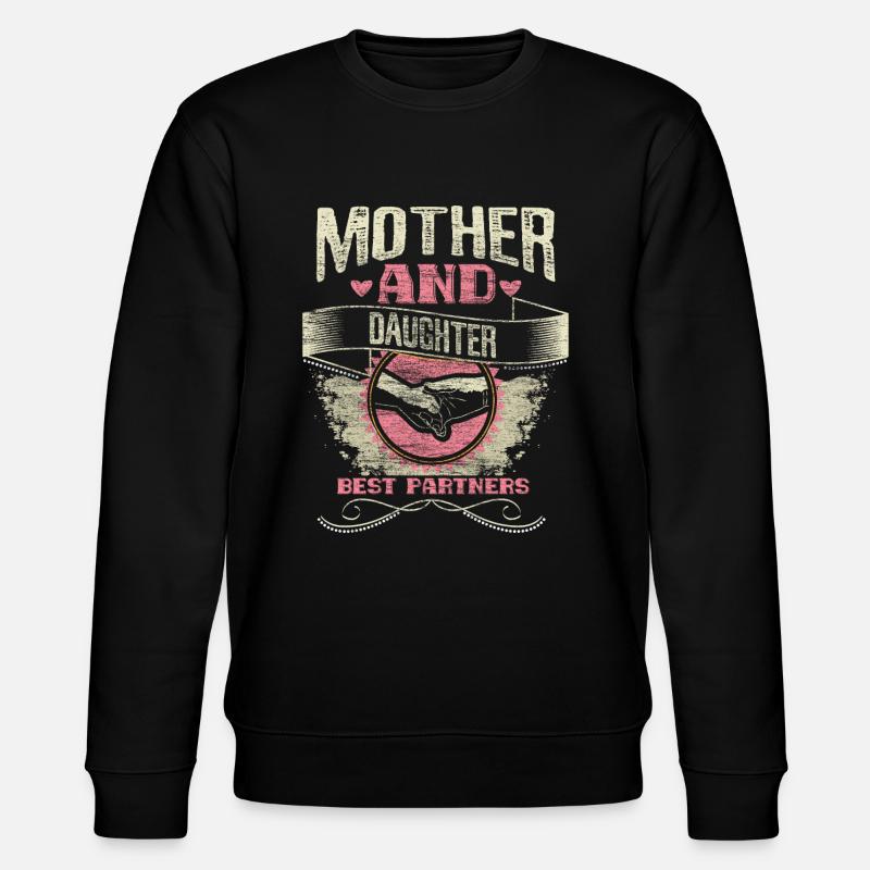 Mutter Tochter Beste Freunde Eltern - Stanley/Stella Unisex Bio-Sweatshirt CHANGER  - Schwarz