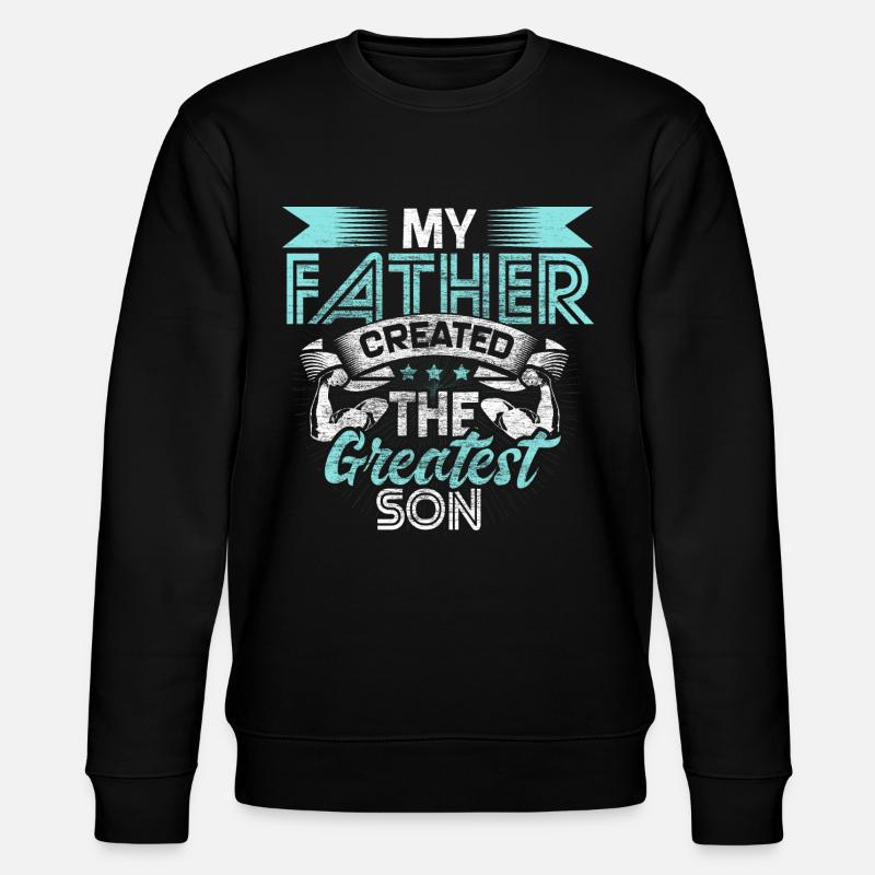 Son Birth Gift Idea - Stanley/Stella CHANGER Unisex Organic Sweatshirt - black