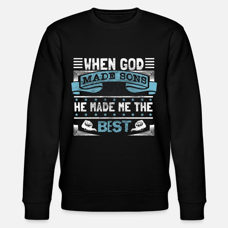 Best Son Father Gift - Stanley/Stella CHANGER Unisex Organic Sweatshirt - black