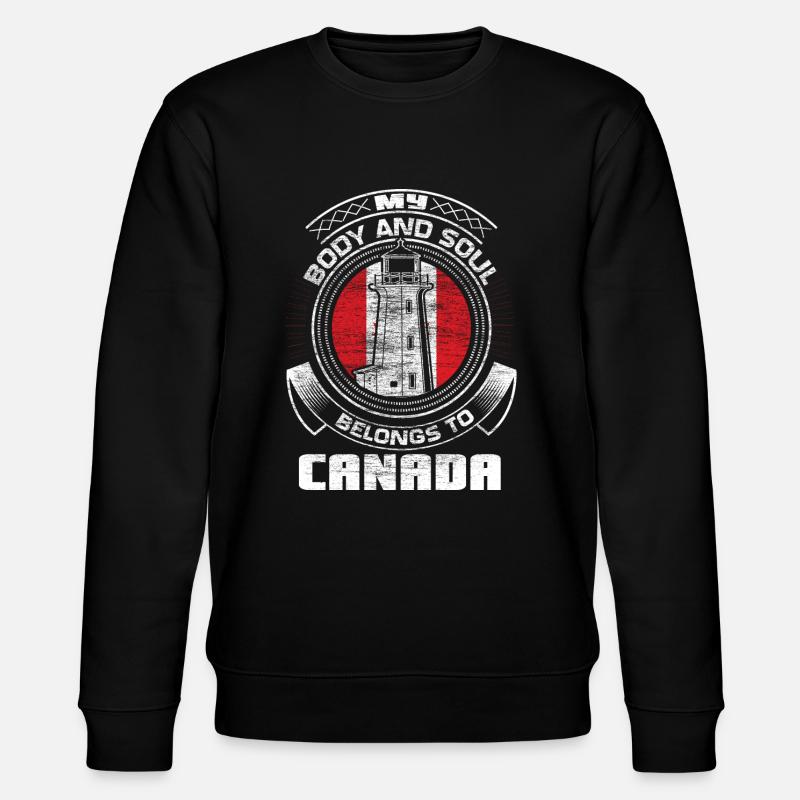 Kanada Elch Geburtsland Geschenkidee - Stanley/Stella Unisex Bio-Sweatshirt CHANGER  - Schwarz