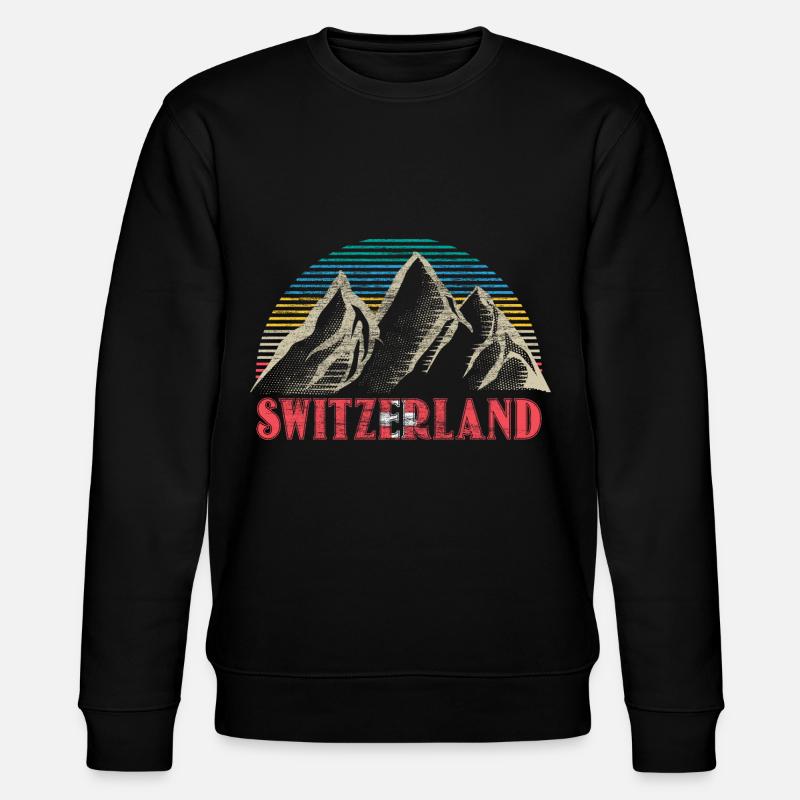 Schweiz Schweizer Herkunft Geschenk - Stanley/Stella Unisex Bio-Sweatshirt CHANGER  - Schwarz