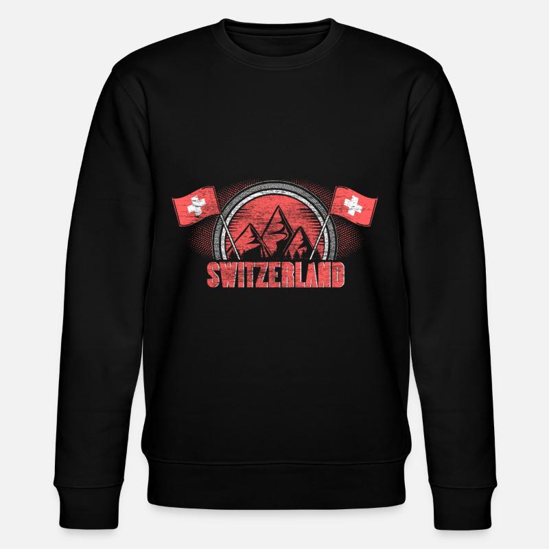 Schweiz Geschenk - Stanley/Stella Unisex Bio-Sweatshirt CHANGER  - Schwarz