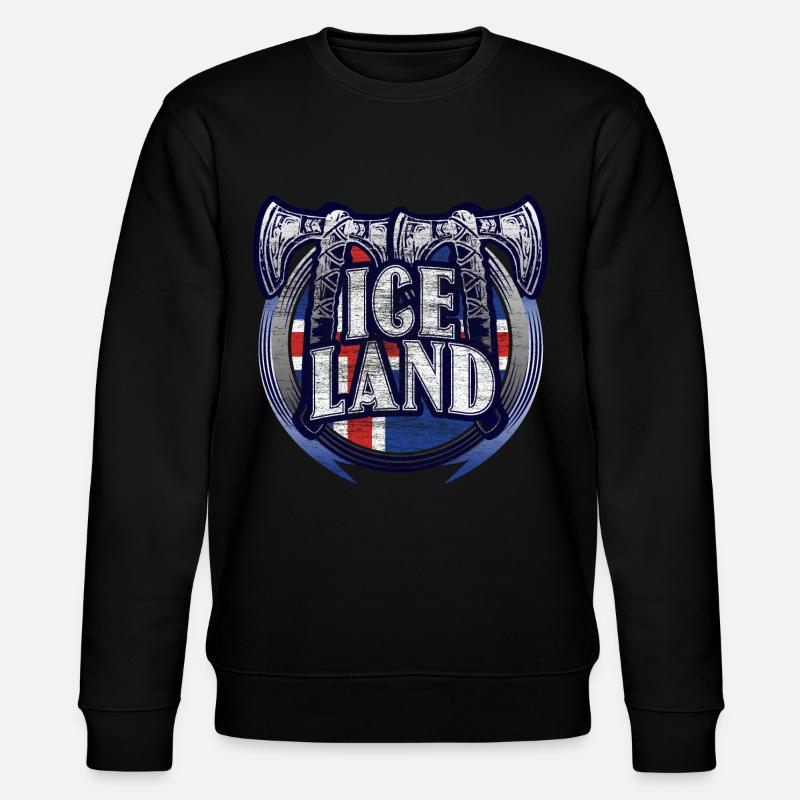 Island Insel Herkunft Geschenk - Stanley/Stella Unisex Bio-Sweatshirt CHANGER  - Schwarz