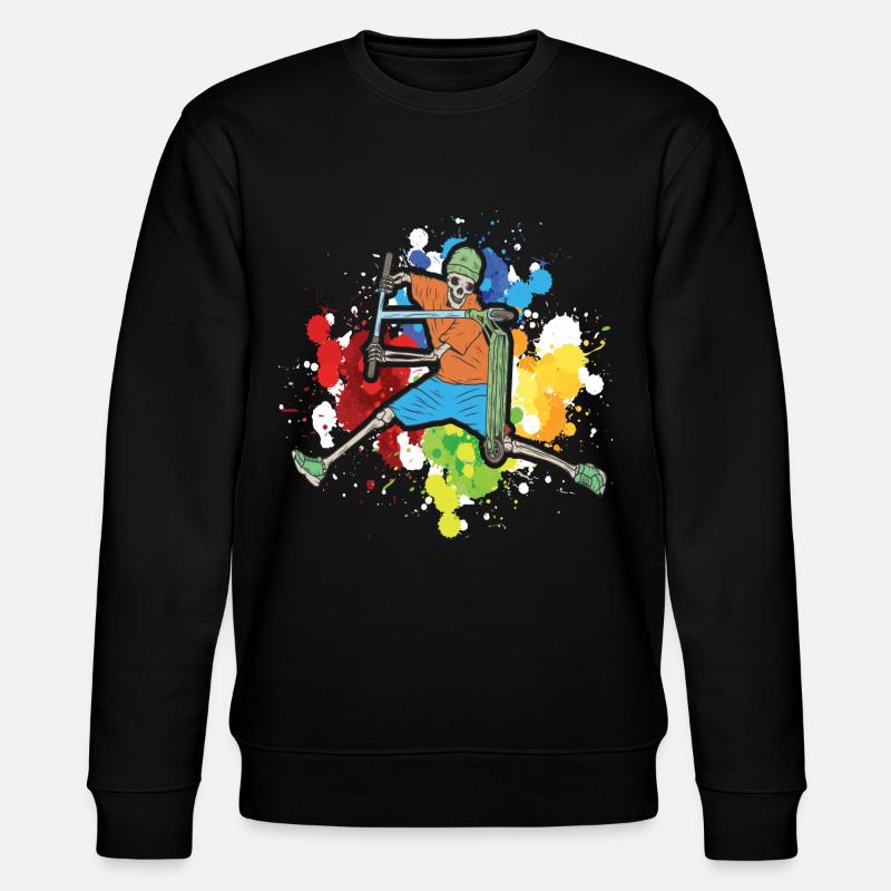 scooter stunt - Stanley/Stella Unisex Bio-Sweatshirt CHANGER  - Schwarz