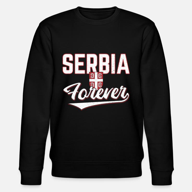 Serbien - Stanley/Stella Unisex Bio-Sweatshirt CHANGER  - Schwarz
