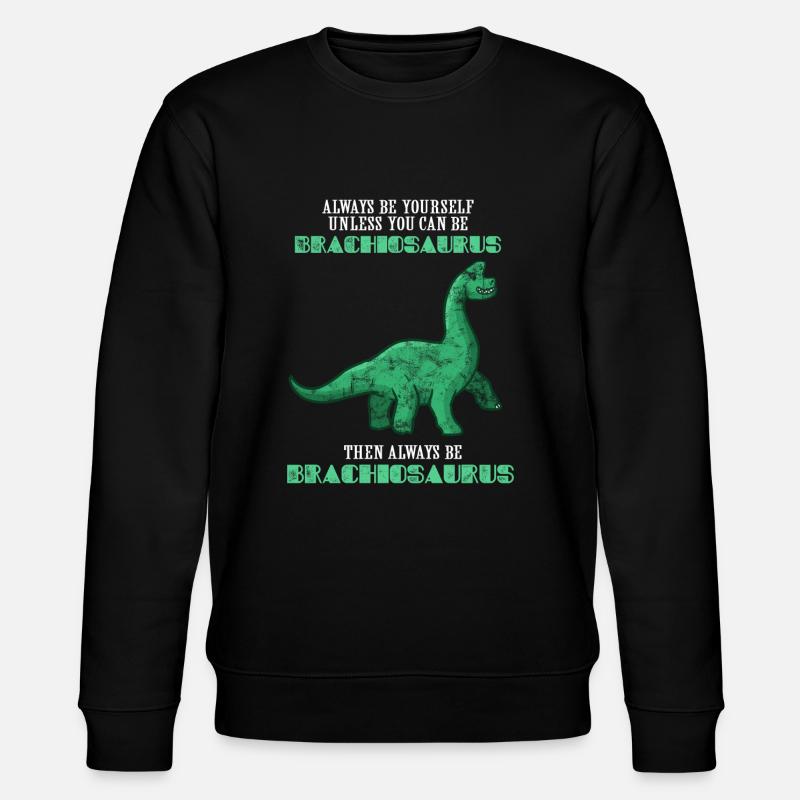Dinosaurier - Stanley/Stella Unisex Bio-Sweatshirt CHANGER  - Schwarz