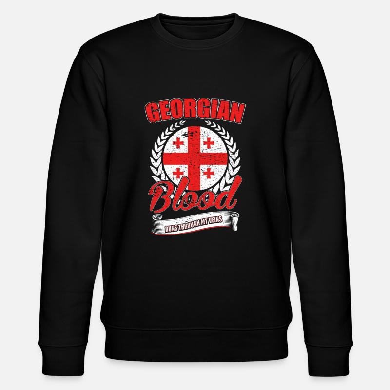 Georgisches Blut - Stanley/Stella Unisex Bio-Sweatshirt CHANGER  - Schwarz
