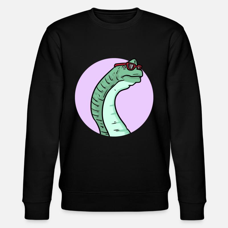 Dinosaurier Mit Sonnenbrille - Stanley/Stella Unisex Bio-Sweatshirt CHANGER  - Schwarz