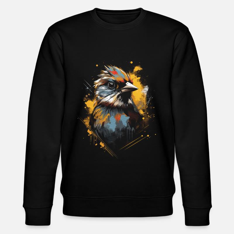 Sperling Majestätisch Tier Tropisch - Stanley/Stella Unisex Bio-Sweatshirt CHANGER  - Schwarz