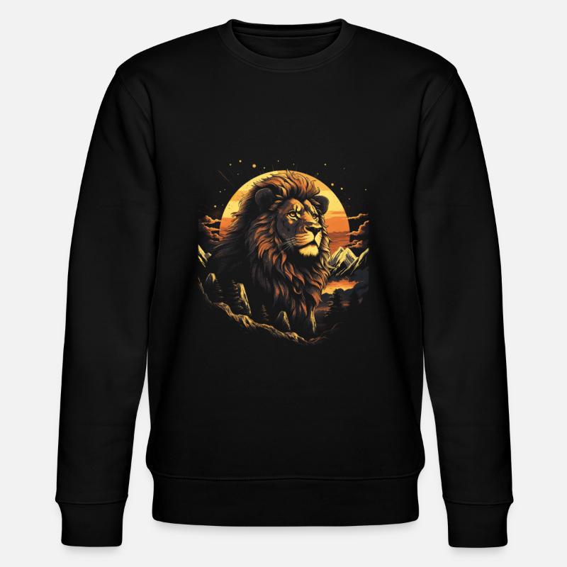 Lion, Roi, Animaux, Faune - Sweat bio CHANGER Stanley/Stella Unisexe - noir