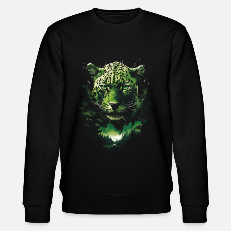 Majestueux Jungle faune sauvage oeuvre - Sweat bio CHANGER Stanley/Stella Unisexe - noir