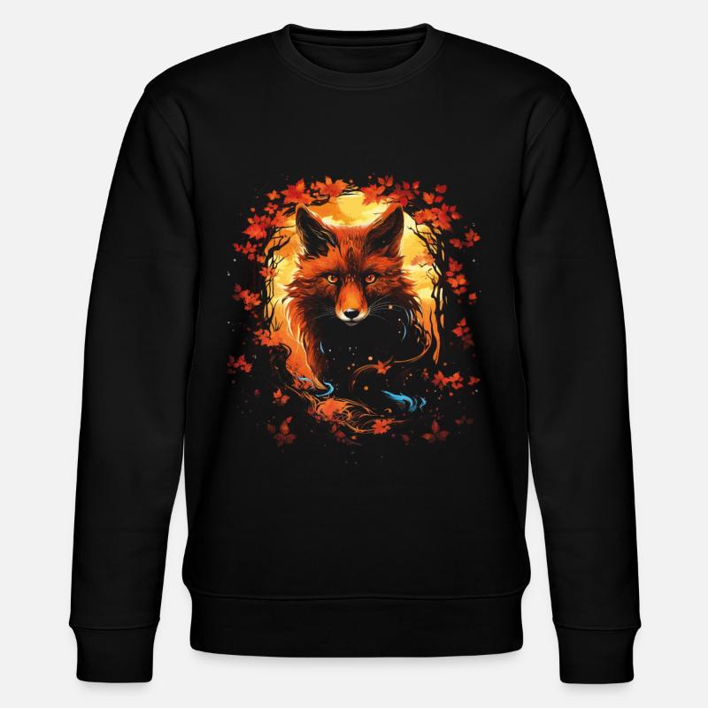 Fantay Fuchs Magischer Fuchs - Stanley/Stella Unisex Bio-Sweatshirt CHANGER - Schwarz