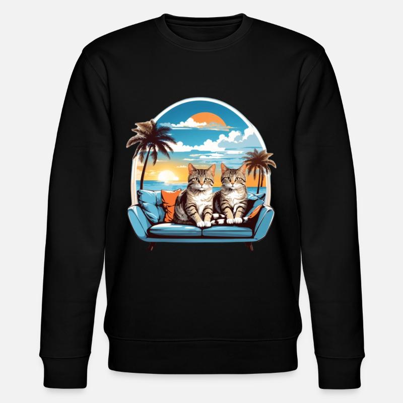 Cats by the sea - Stanley/Stella CHANGER Unisex Organic Sweatshirt - black