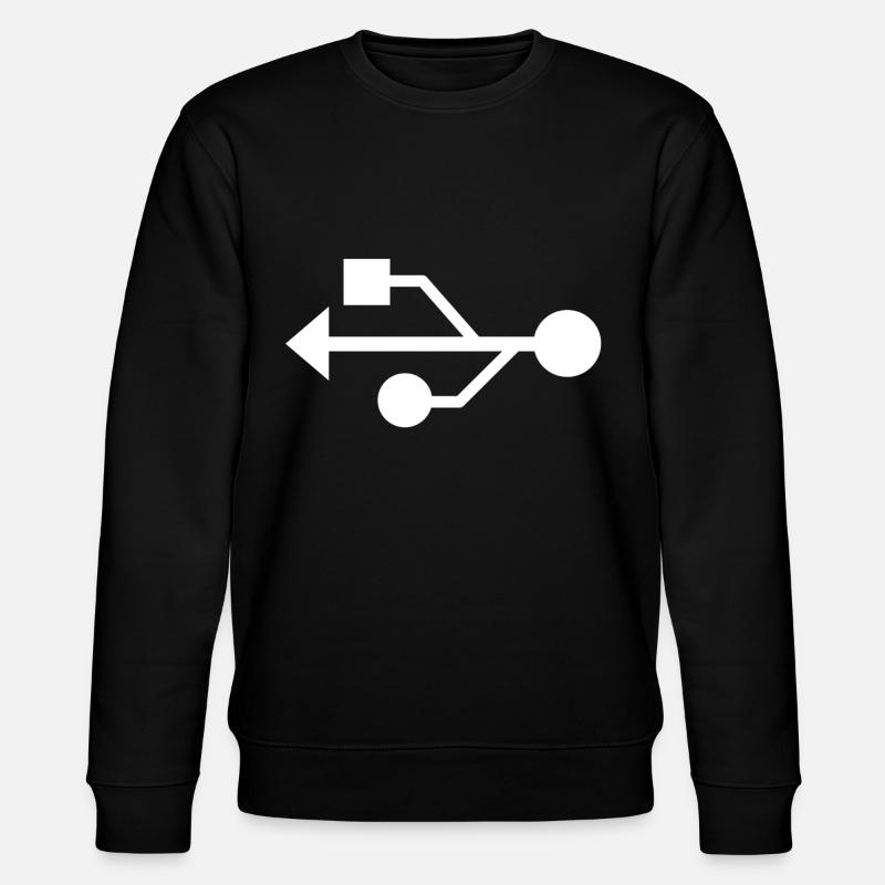 USB connection - Stanley/Stella CHANGER Unisex Organic Sweatshirt - black