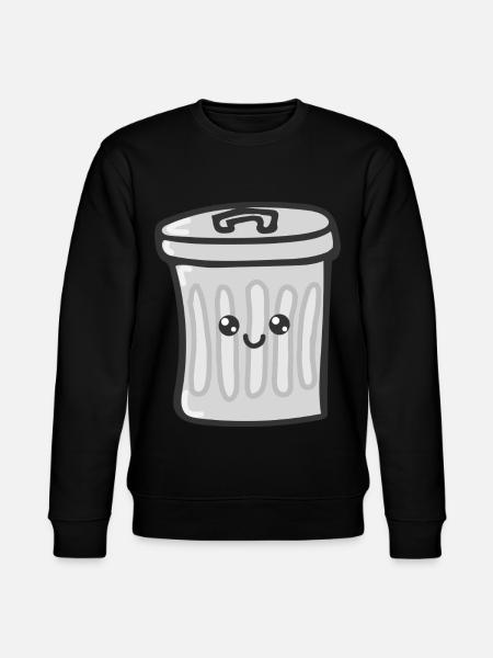 Garbage Bin Funny Gift - Stanley/Stella CHANGER Unisex Organic Sweatshirt - black