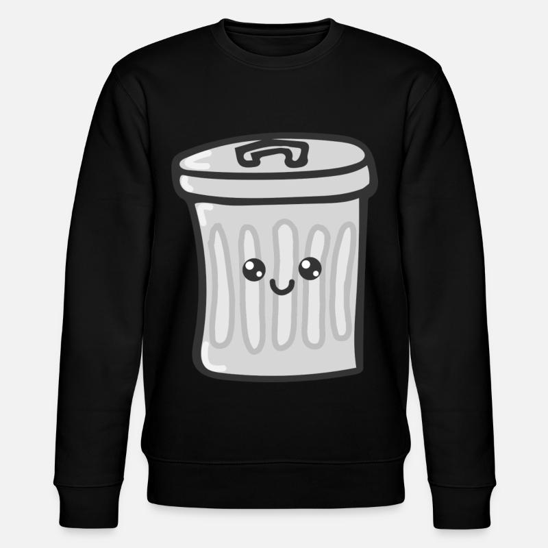 Garbage Bin Funny Gift - Stanley/Stella CHANGER Unisex Organic Sweatshirt - black