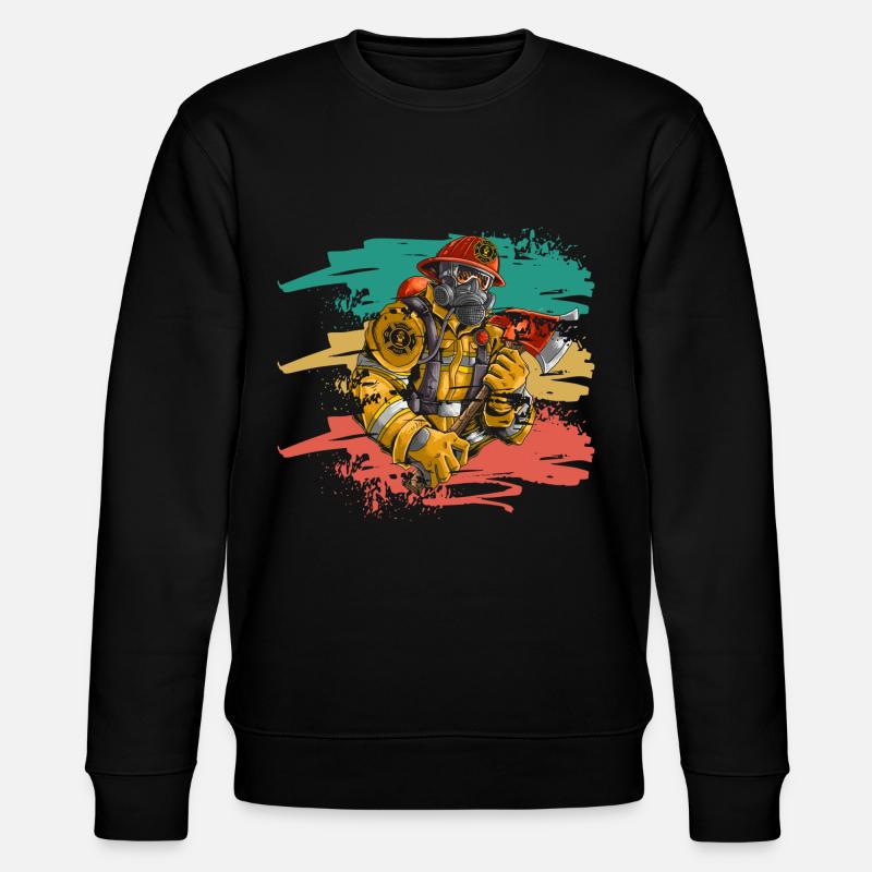 Pompier - Sweat bio CHANGER Stanley/Stella Unisexe - noir