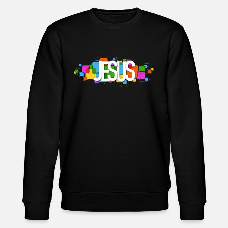 Jesus Christus von Nazareth Glaube Bibel Jesus - Stanley/Stella Unisex Bio-Sweatshirt CHANGER - Schwarz