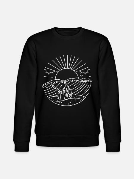 Vacation Beach Sunrise - Stanley/Stella CHANGER Unisex Organic Sweatshirt - black