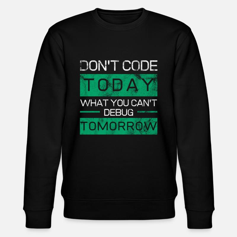 Lustiges Geschenk Programmierer Codierer Nerds - Stanley/Stella Unisex Bio-Sweatshirt CHANGER  - Schwarz