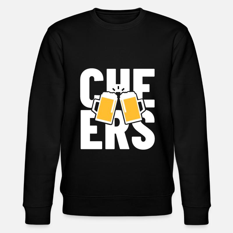 cheers beer - Stanley/Stella Unisex Bio-Sweatshirt CHANGER  - Schwarz