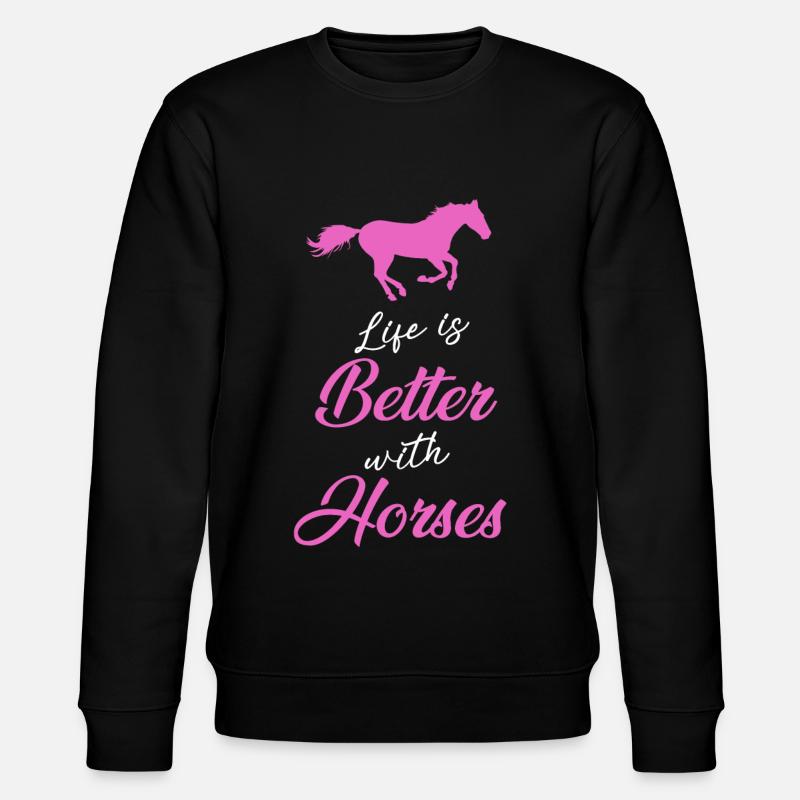 Cheval cheval d'équitation | conception - Sweat bio CHANGER Stanley/Stella Unisexe - noir