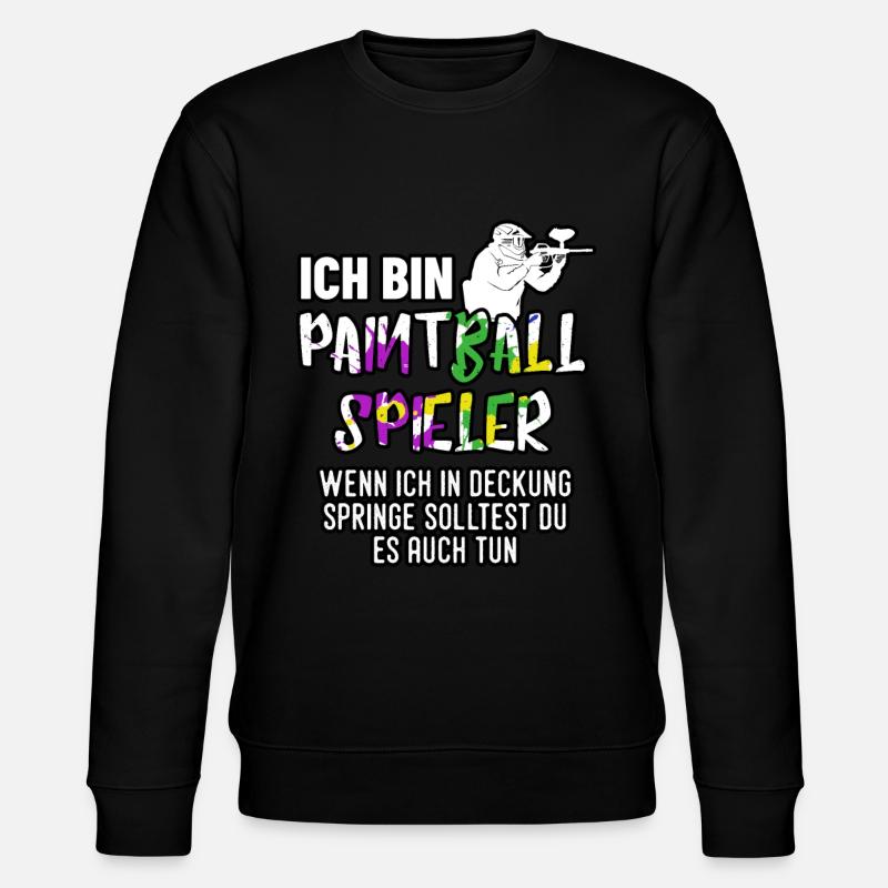 Paintball Freizeit Shirt - Stanley/Stella Unisex Bio-Sweatshirt CHANGER  - Schwarz