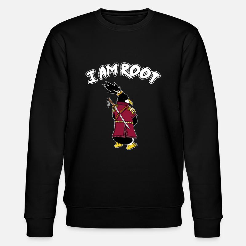 Linux Pingouin I Am Root Geeks Geeks Nerd Computer Ninja - Sweat bio CHANGER Stanley/Stella Unisexe - noir