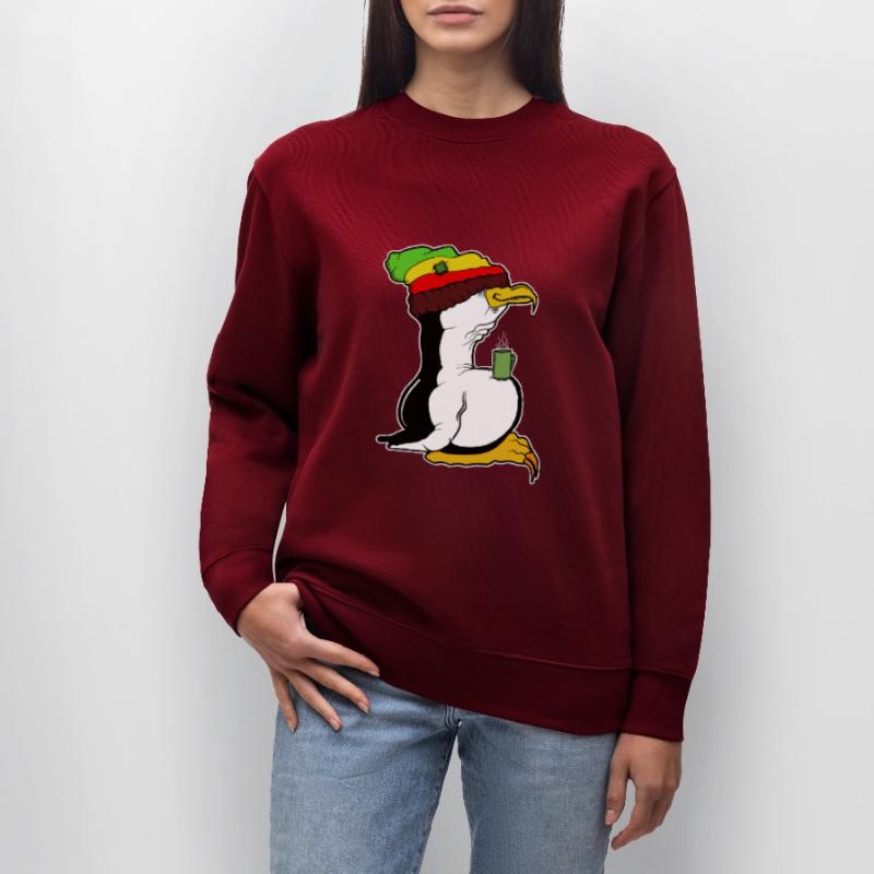 Tux Linux Penguin Coffee Break Computer Geek Rasta Stanley/Stella CHANGER Unisex Organic Sweatshirt