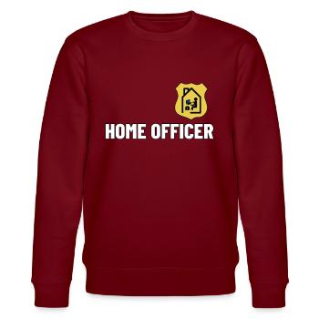 Home Officer - Stanley/Stella Unisex Bio-Sweatshirt CHANGER  - Burgunderrot - Vorne - Nik (191cm) & Marisol (170cm)