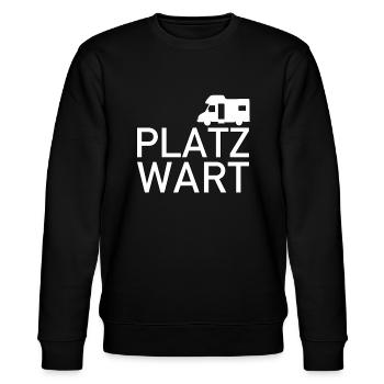 Camping Wart Platzwart - Stanley/Stella Unisex Bio-Sweatshirt CHANGER  - Schwarz - Vorne - Nik (191cm) & Marisol (170cm)