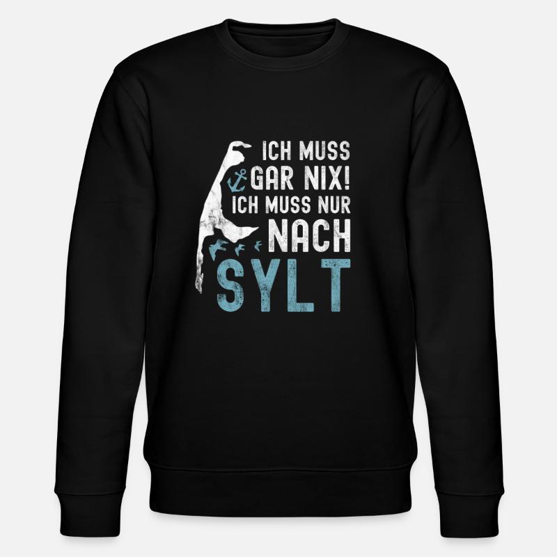 Sylt - Stanley/Stella Unisex Bio-Sweatshirt CHANGER  - Schwarz