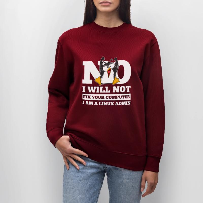 Linux SysAdmin Hacker Coder Penguin Computer Fix Stanley/Stella CHANGER Unisex Organic Sweatshirt
