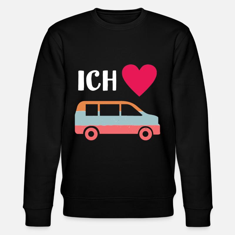 Van - Bus - Liebe - Transporter - Stanley/Stella Unisex Bio-Sweatshirt CHANGER  - Schwarz