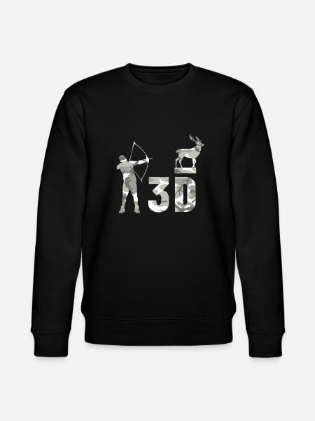 3D Bogenschießen Camouflage - Stanley/Stella Unisex Bio-Sweatshirt CHANGER  - Schwarz