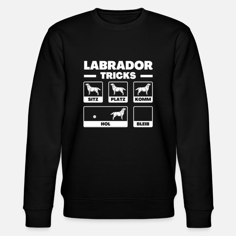 Labrador Lustig - Stanley/Stella Unisex Bio-Sweatshirt CHANGER  - Schwarz