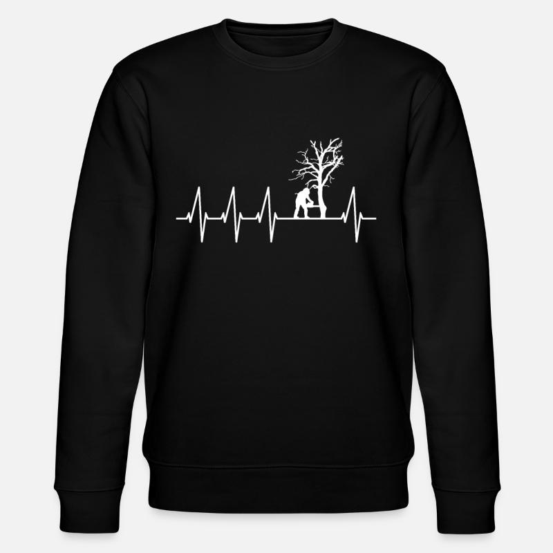 Tronçonneuse abattre un arbre - Sweat bio CHANGER Stanley/Stella Unisexe - noir