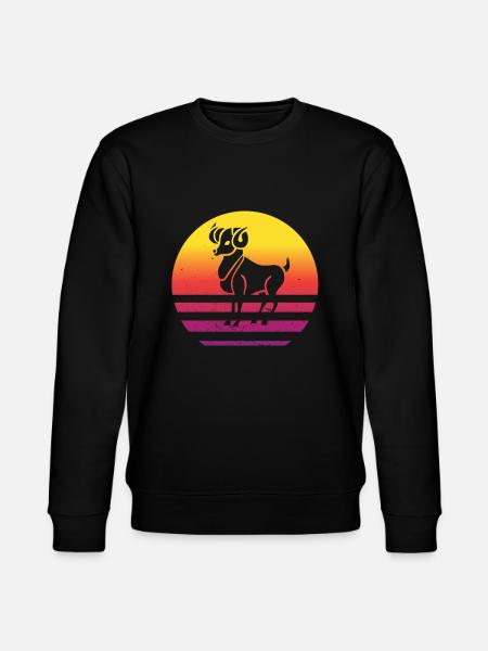 Sternzeichen Widder - Stanley/Stella Unisex Bio-Sweatshirt CHANGER  - Schwarz