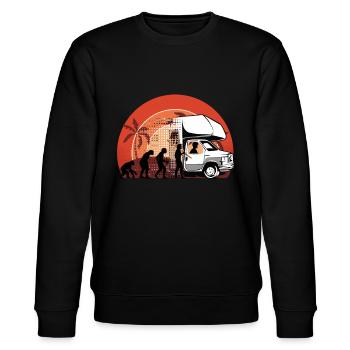 Camping-car - Sweat bio CHANGER Stanley/Stella Unisexe - noir - Devant - Nik (191cm) & Marisol (170cm)