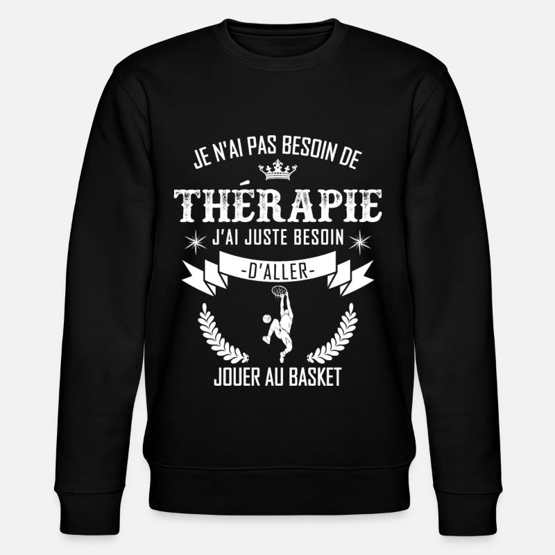 Basket Thérapie pour Basketteur - Sweat bio CHANGER Stanley/Stella Unisexe - noir