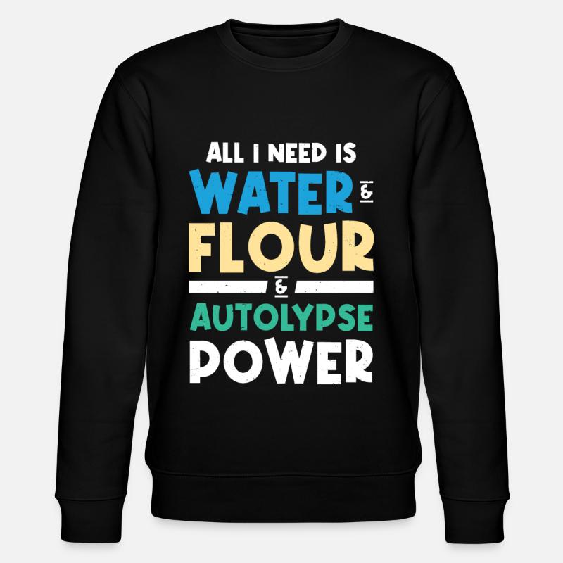 Funny Bread Baking - Stanley/Stella CHANGER Unisex Organic Sweatshirt - black