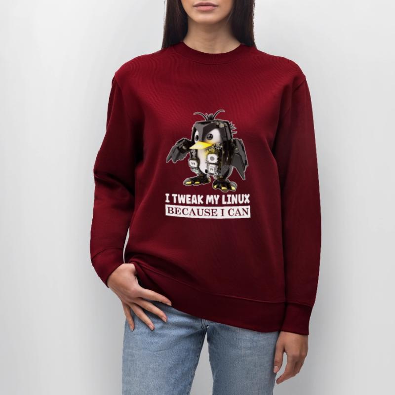 I Tweak My Linux Penguin because I Can for Linux Stanley/Stella Unisex Bio-Sweatshirt CHANGER 