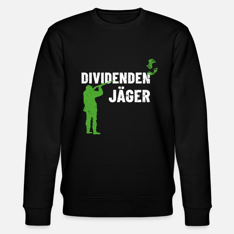 Dividenden Jäger - Stanley/Stella Unisex Bio-Sweatshirt CHANGER  - Schwarz