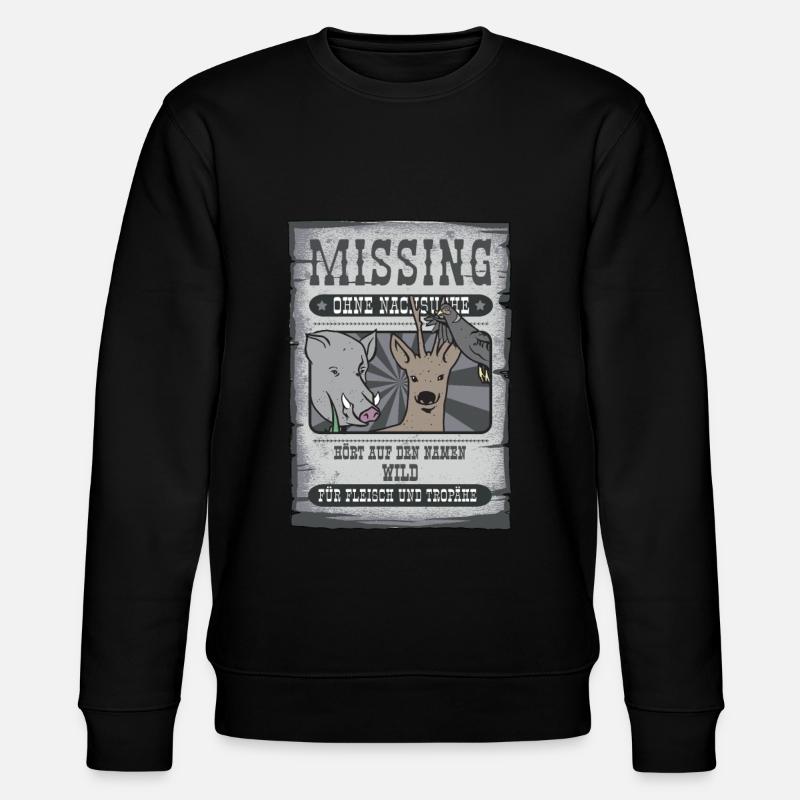 Missing WILD Jäger Geschenk - Stanley/Stella Unisex Bio-Sweatshirt CHANGER  - Schwarz